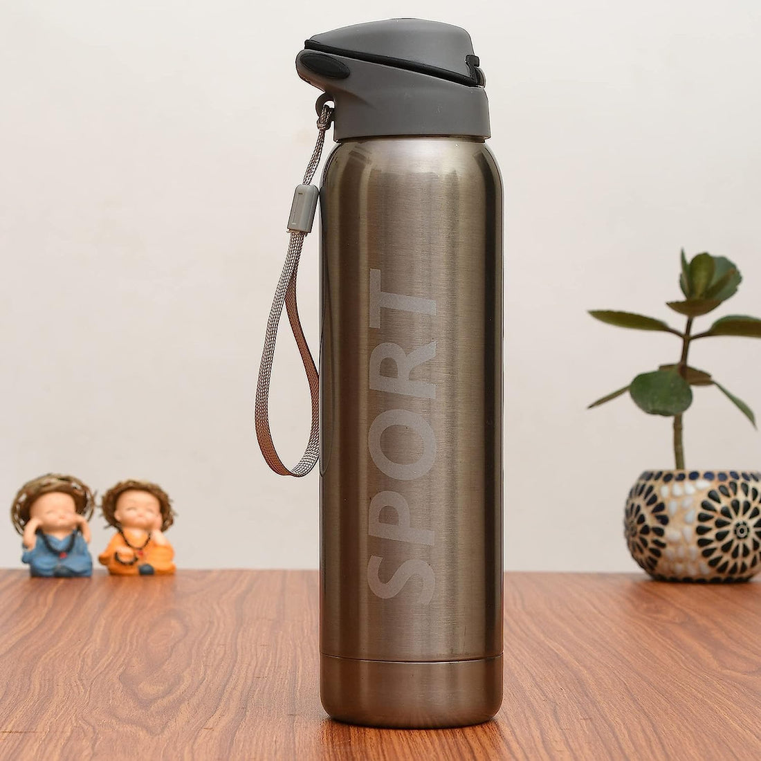Sport Stainless Steel Double Wall Vacuum Insulated BPA Free Water Bottle (Random Color)