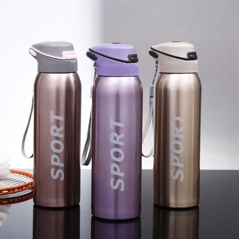 Sport Stainless Steel Double Wall Vacuum Insulated BPA Free Water Bottle (Random Color)