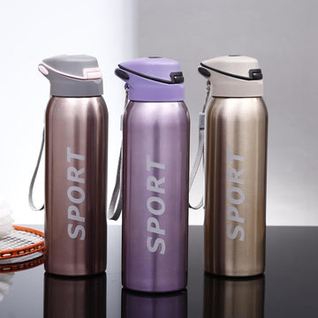 Sport Stainless Steel Double Wall Vacuum Insulated BPA Free Water Bottle (Random Color)