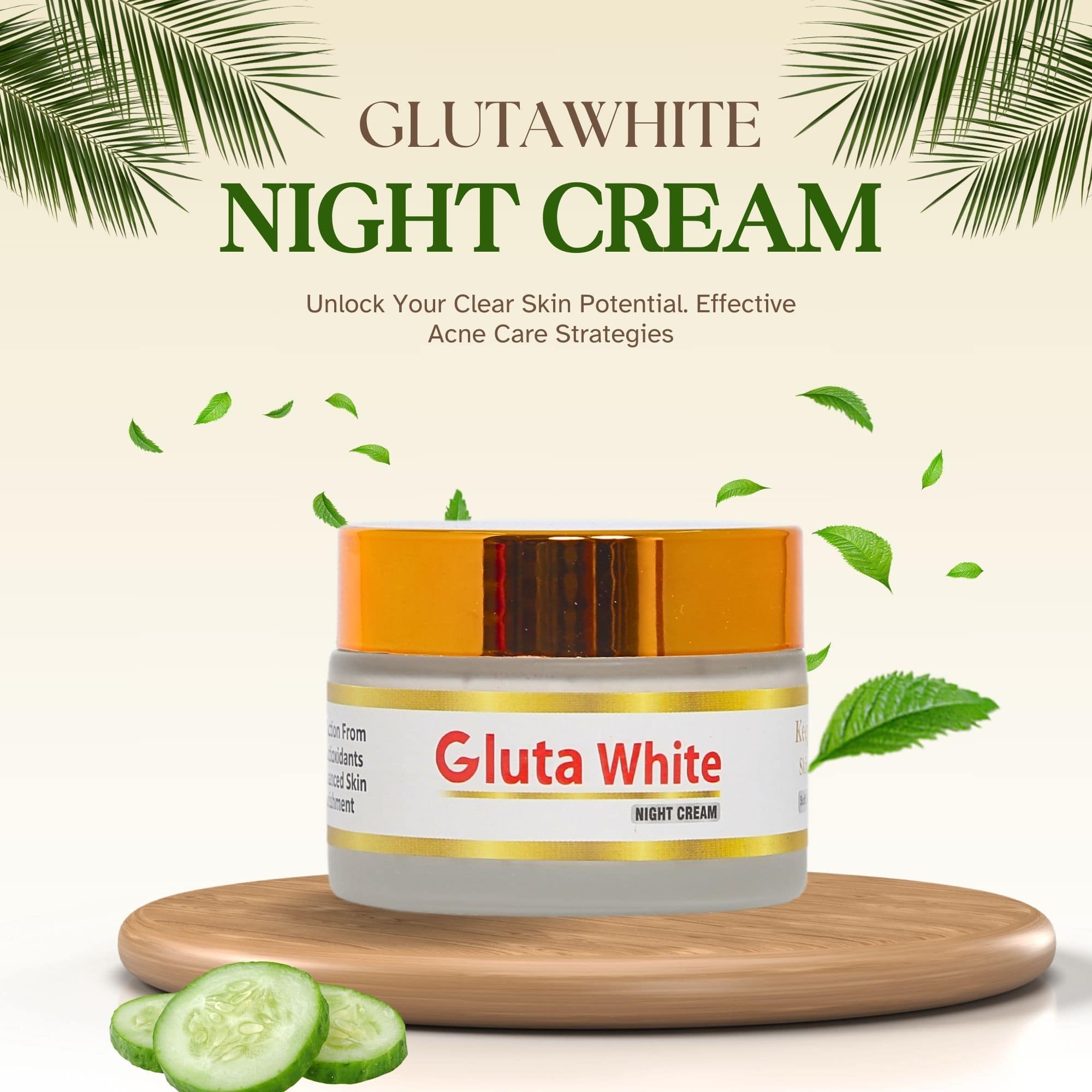 Gluta White Extreme – Advanced Lightening & Anti-Aging Day & Night Cream | 50g